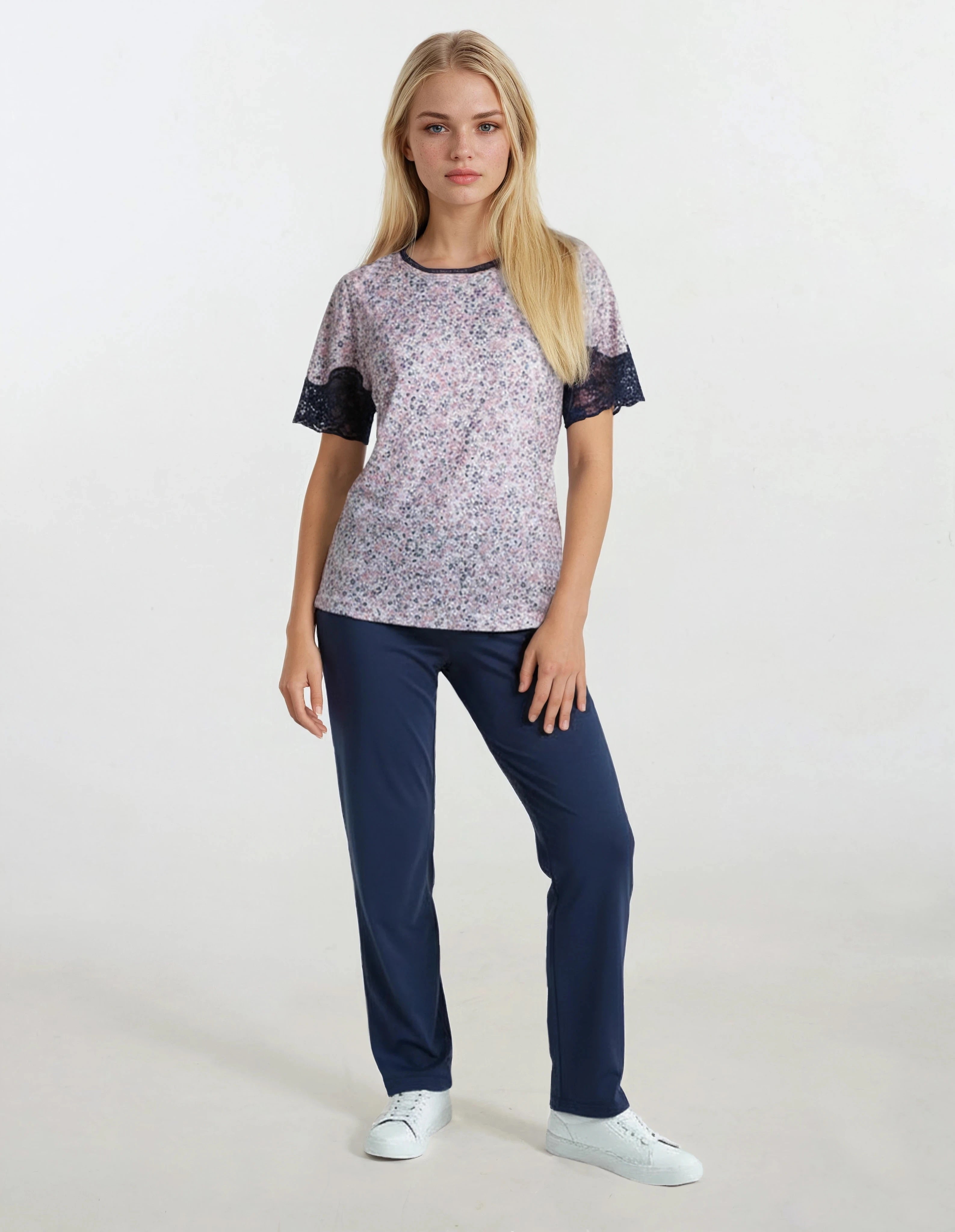 Pink Label - Pijama Long Pant Petite Flower