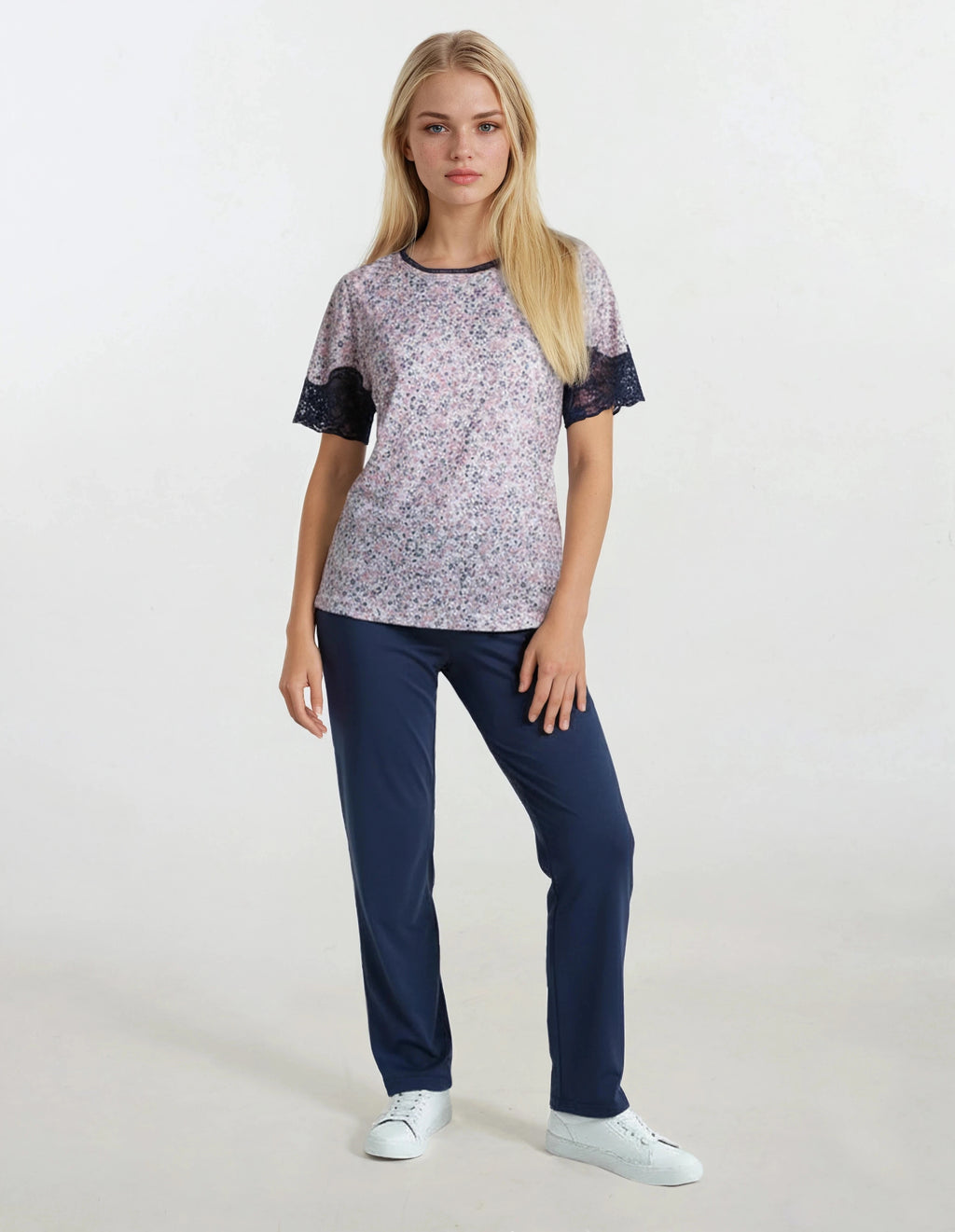 Pink Label - Pijama Long Pant Petite Flower