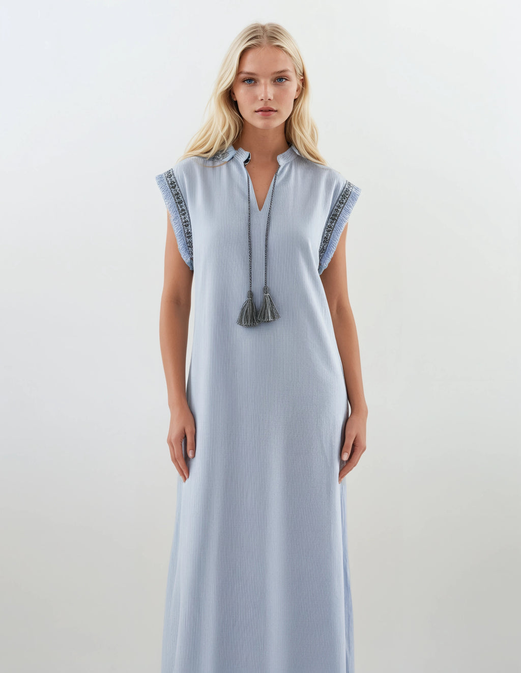 Pink Label - Beachdress Long Sea Stripe
