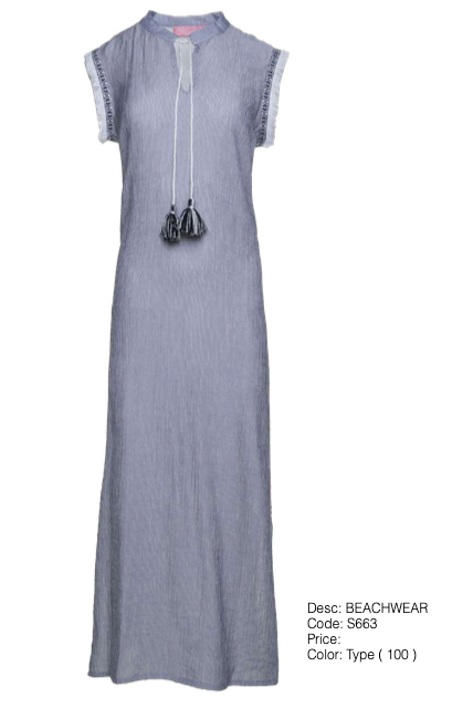 Pink Label - Beachdress Long Sea Stripe