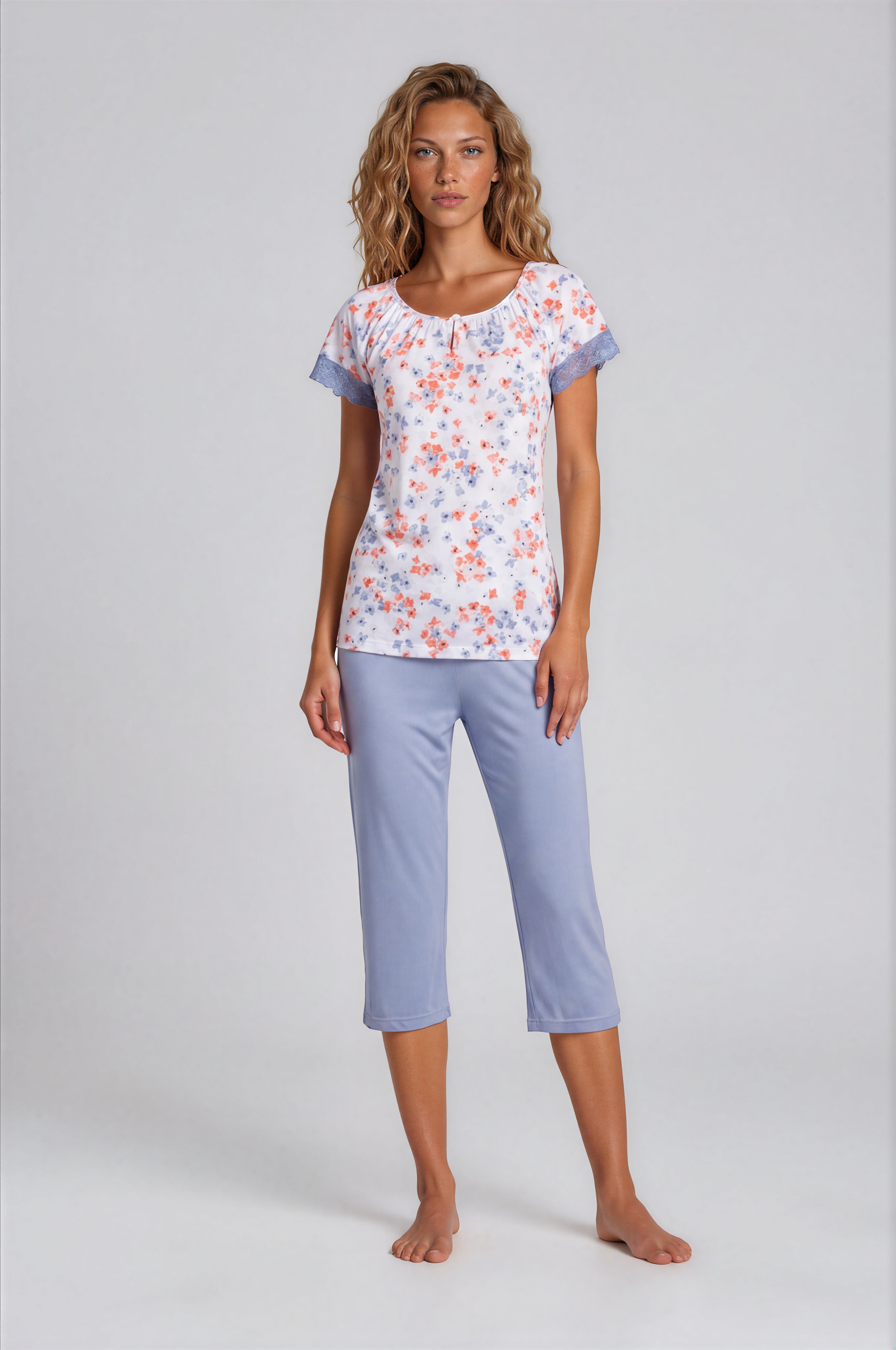 Pink Label - Pijama Blossom Capri