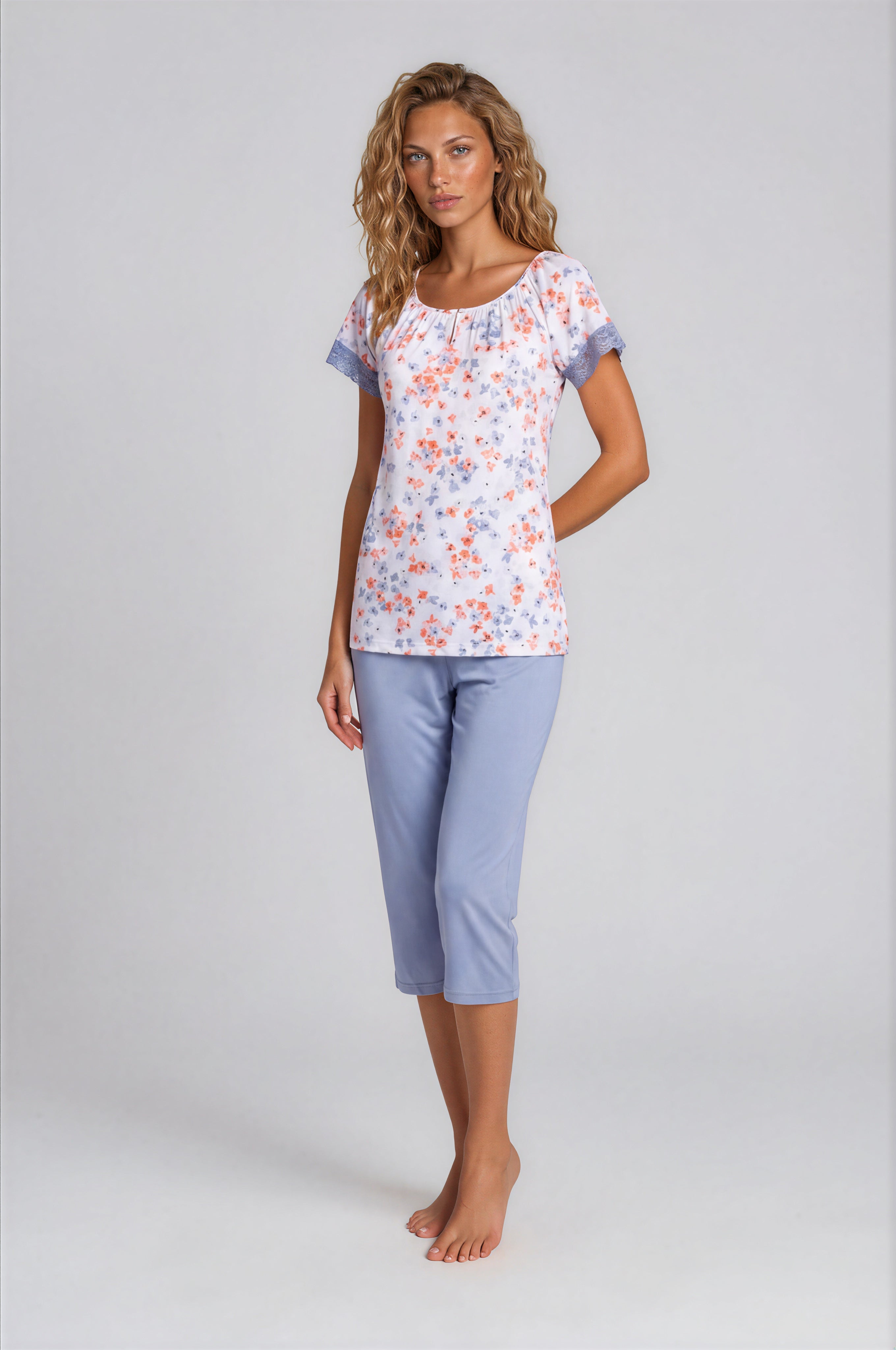 Pink Label - Pijama Blossom Capri