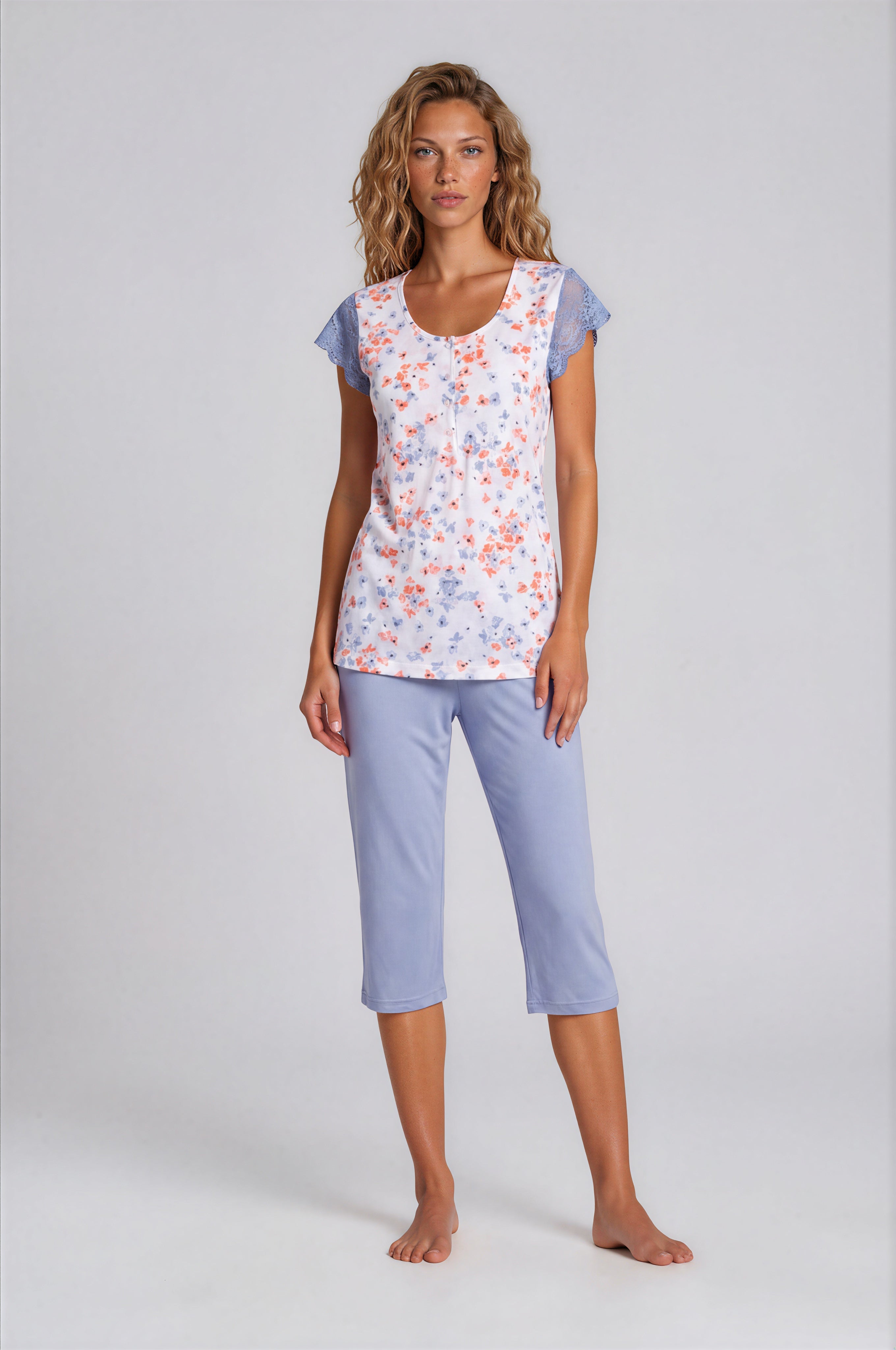 Pink Label - Pijama Blossom Capri