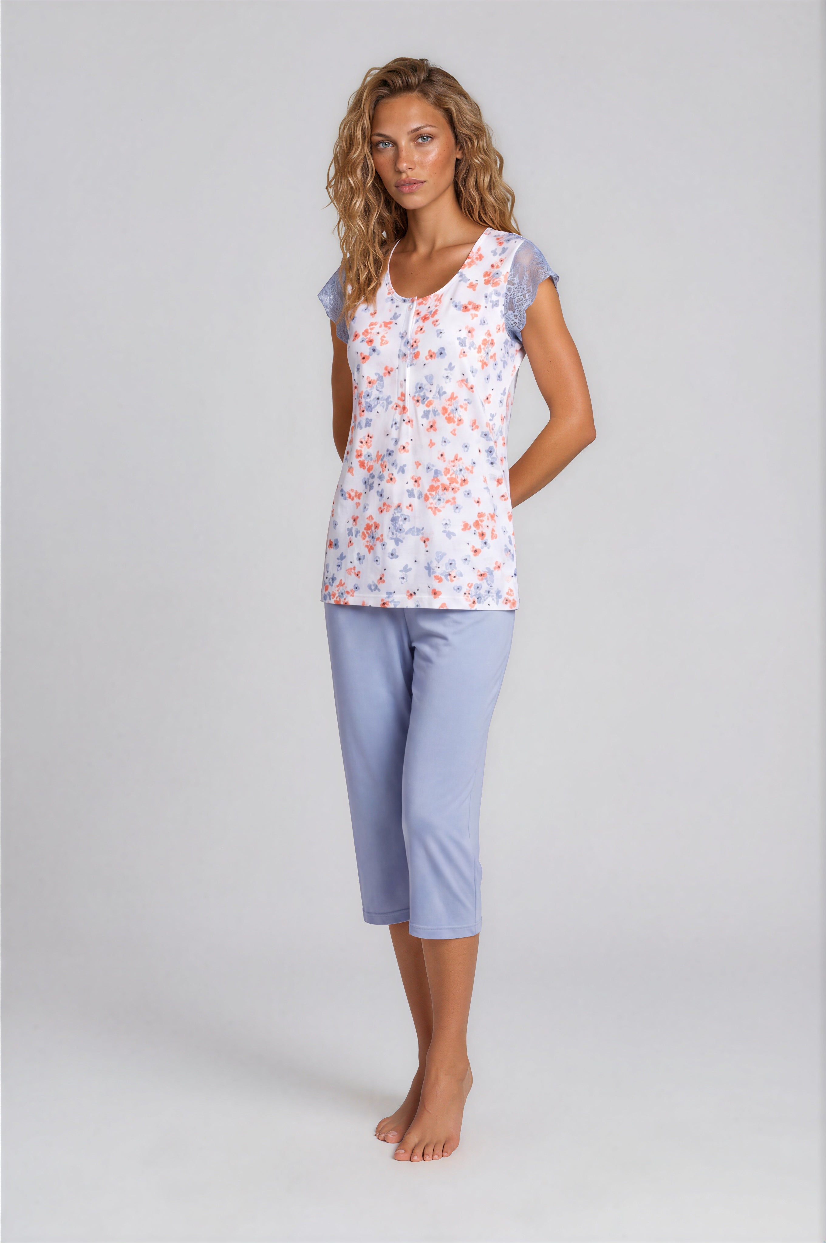 Pink Label - Pijama Blossom Capri