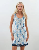 Pink Label - Nightgown Blue Flowers