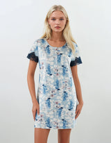 Pink Label - Nightgown Blue Flowers
