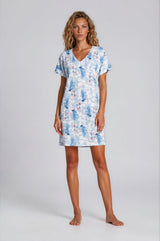 Pink Label - Nightgown Blue Flowers