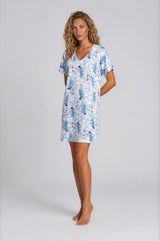 Pink Label - Nightgown Blue Flowers