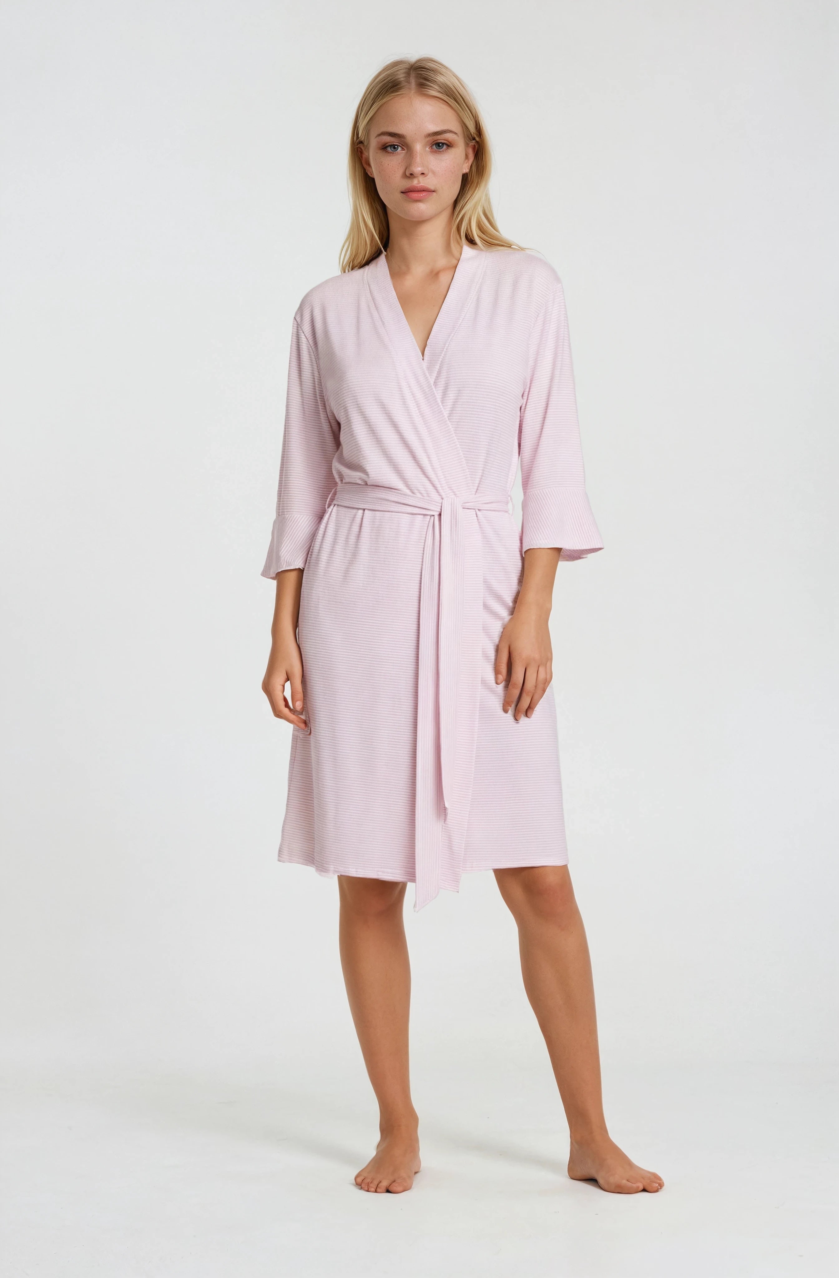 Pink Label - Robe Soft Pink Stripe