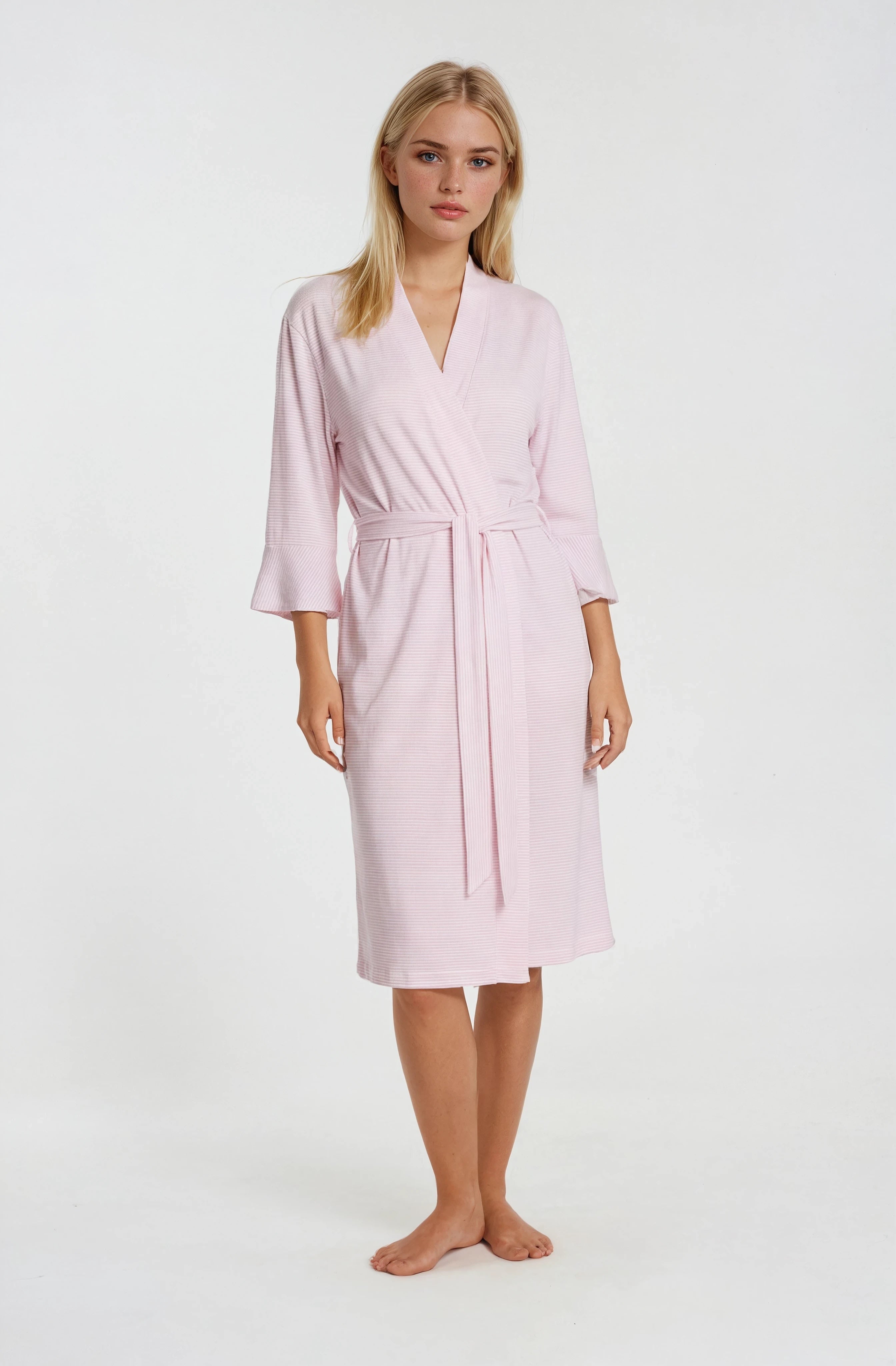 Pink Label - Robe Soft Pink Stripe