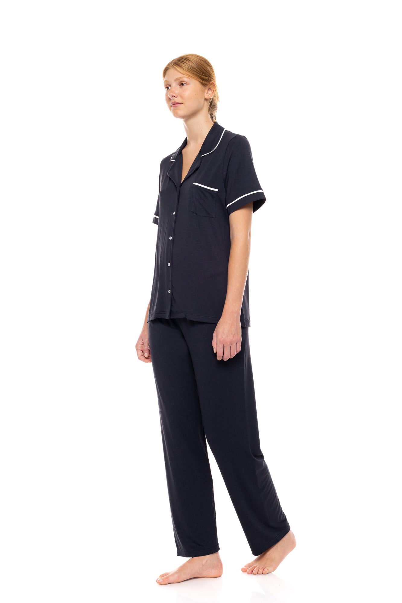 Pink Label - Pyjama Buttoned Long Bamboo Nos