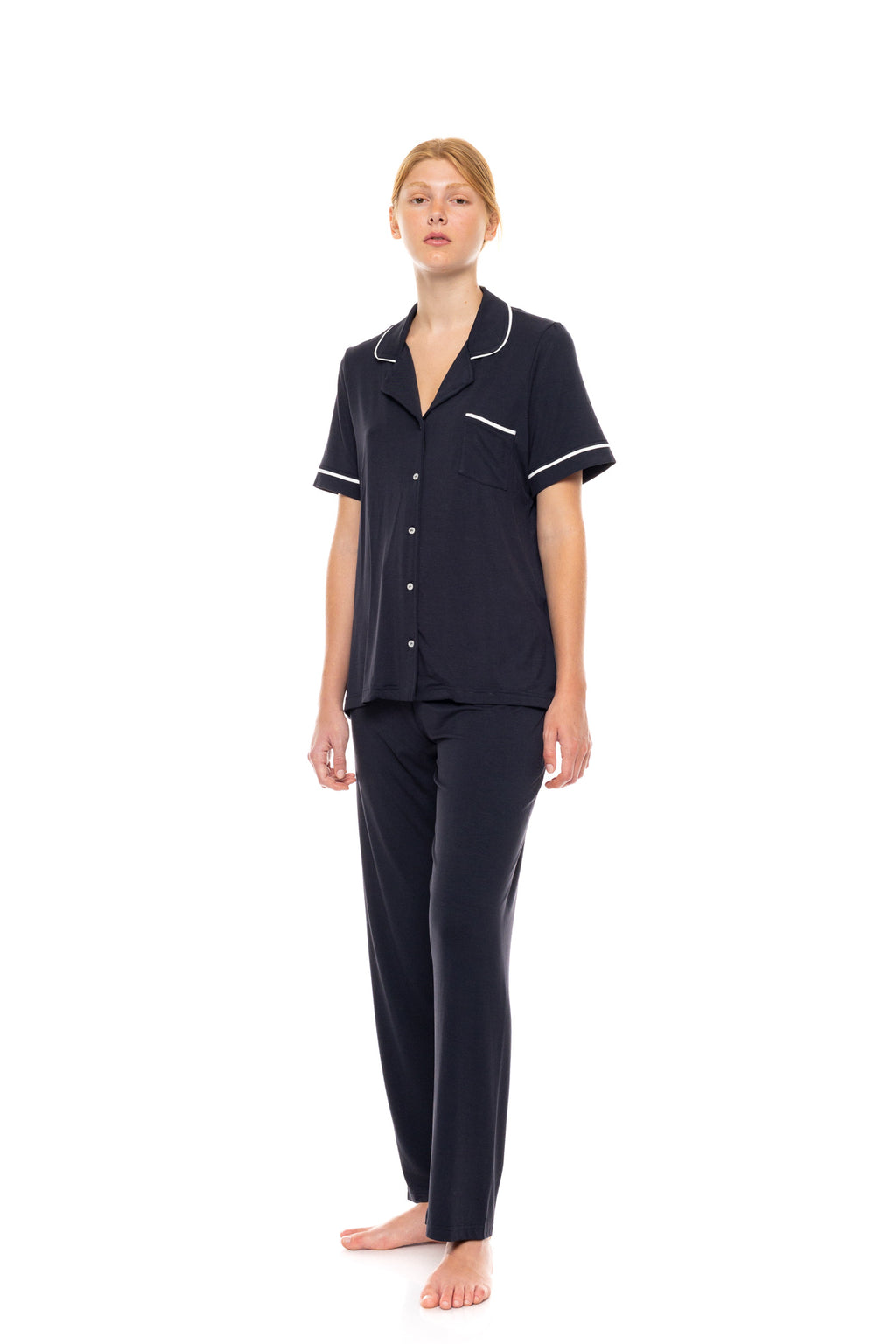 Pink Label - Pyjama Buttoned Long Bamboo Nos