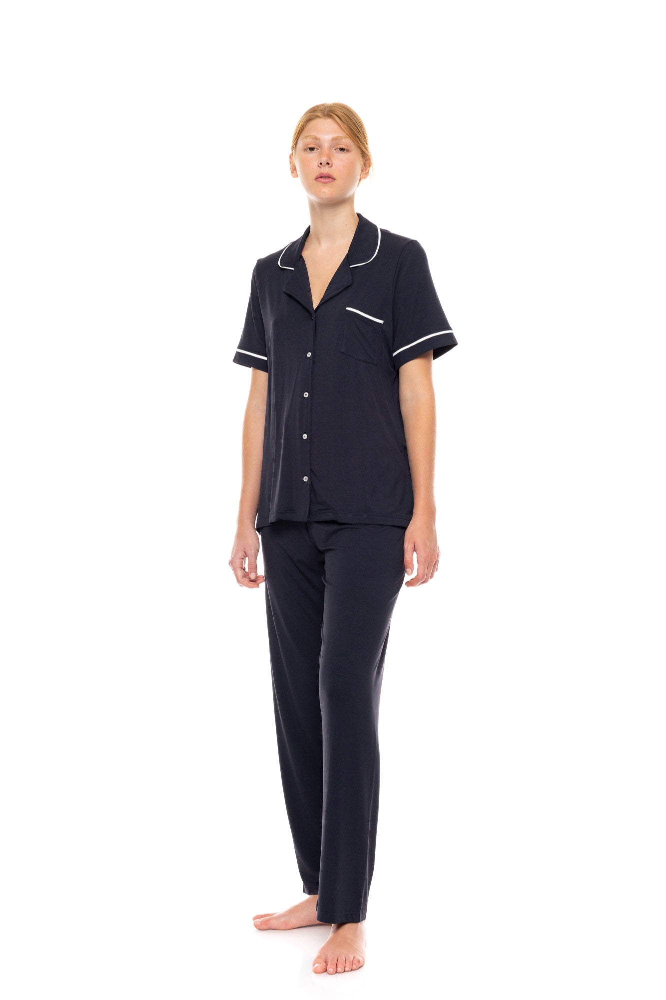 Pink Label - Pyjama Buttoned Long Bamboo Nos