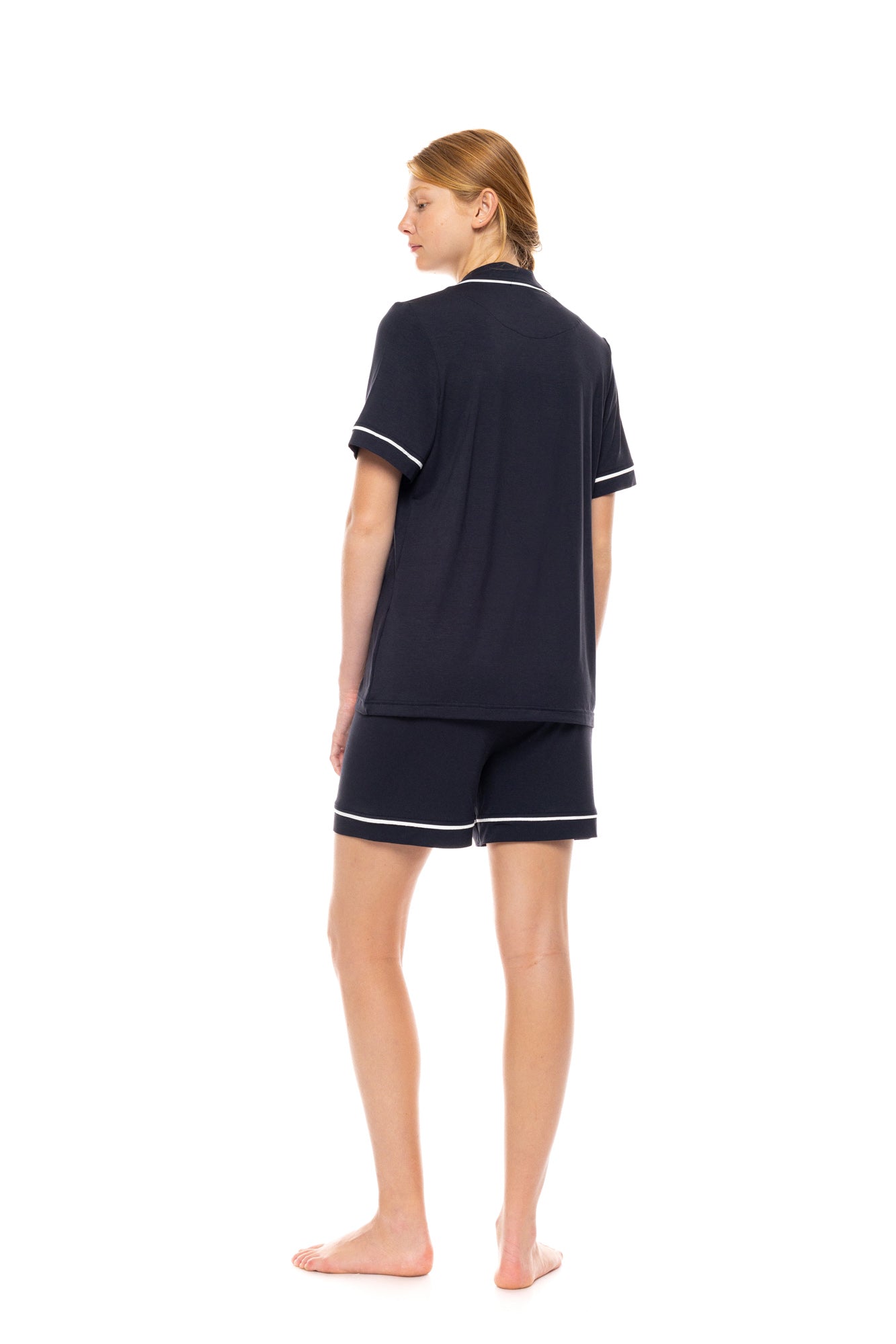 Pink Label - Pyjama Buttoned Short Bamboo Nos