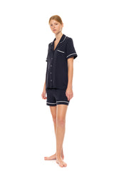 Pink Label - Pyjama Buttoned Short Bamboo Nos