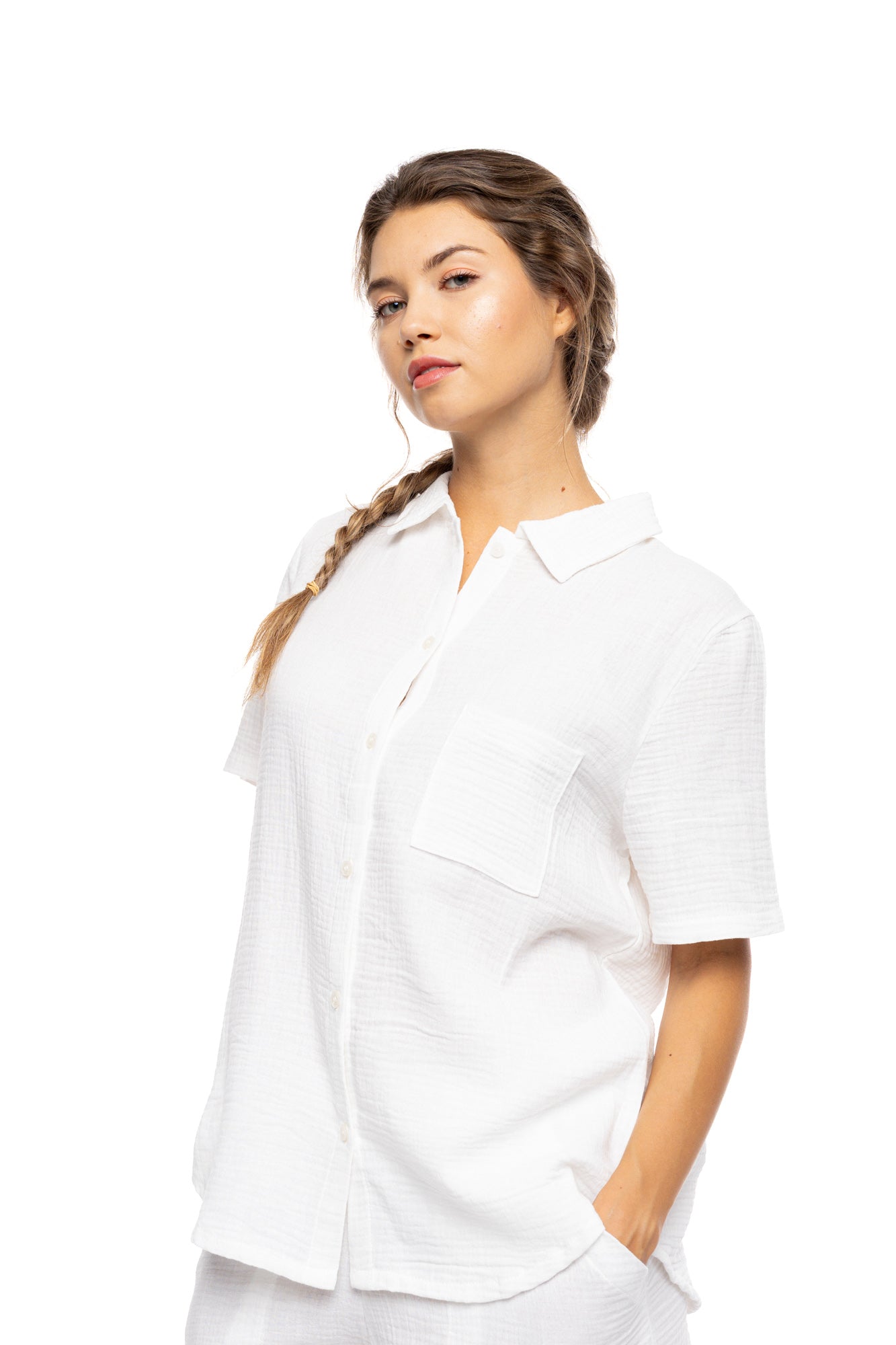 Pink Label - Pyjama Buttoned Shorts Summer Nights