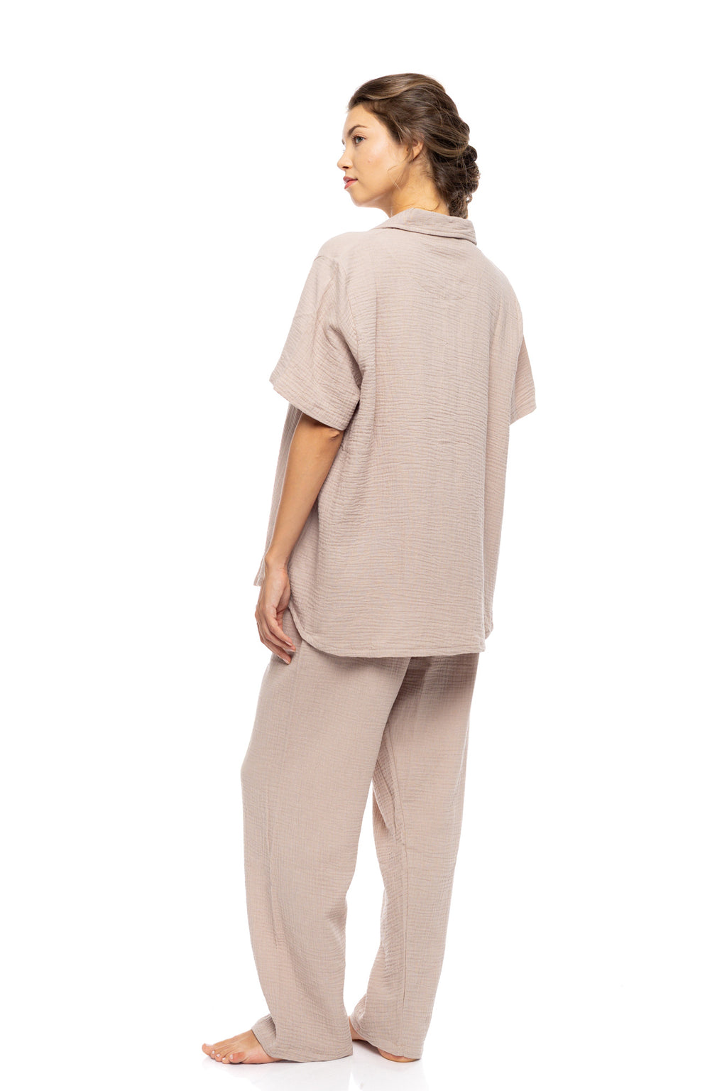 Pink Label - Pyjama Buttoned Long Pants Summer Nights