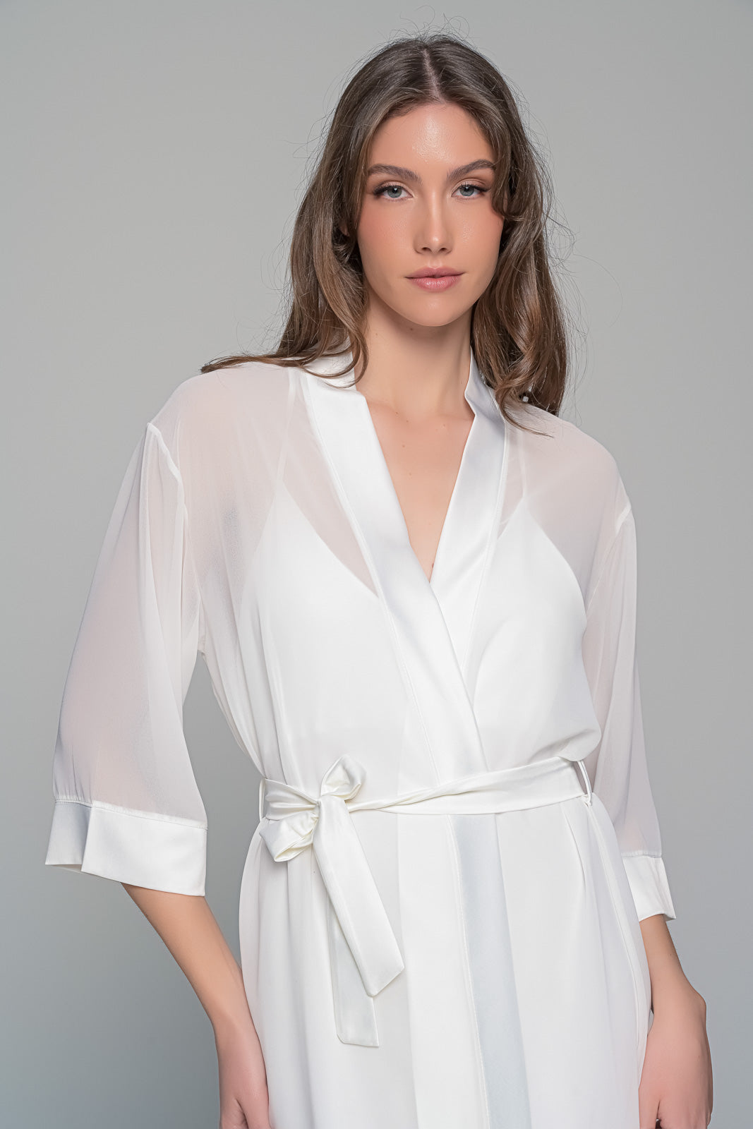 MilenaByParis - Νυφικό Σετ Πιτζάμα και Μάξι Ρόμπα