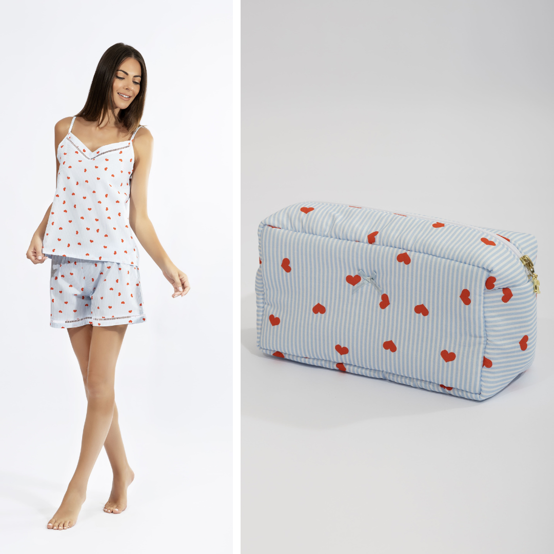 Harmony Gift Set: Cami Popline & Ασορτί Νεσεσέρ