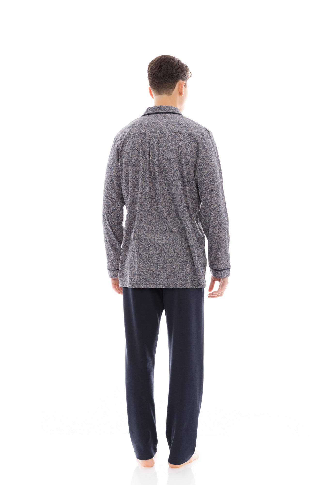Ulisse - Pyjama Buttoned Blue Grey