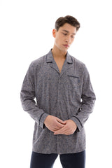 Ulisse - Pyjama Buttoned Blue Grey
