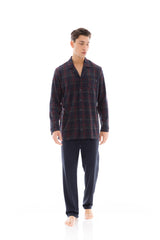 Ulisse - Pyjama Buttoned Jacquard Red Plaid