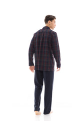 Ulisse - Pyjama Buttoned Jacquard Red Plaid