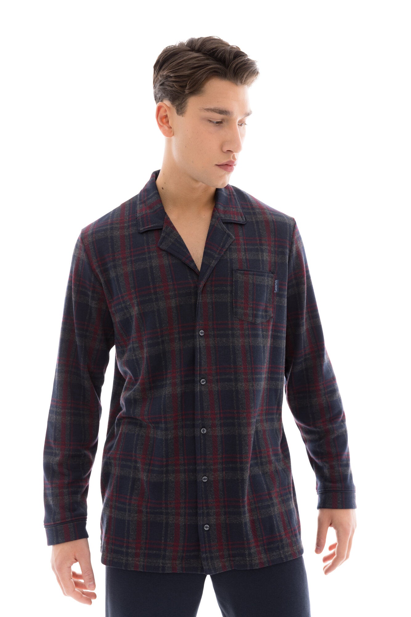 Ulisse - Pyjama Buttoned Jacquard Red Plaid