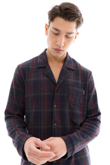 Ulisse - Pyjama Buttoned Jacquard Red Plaid