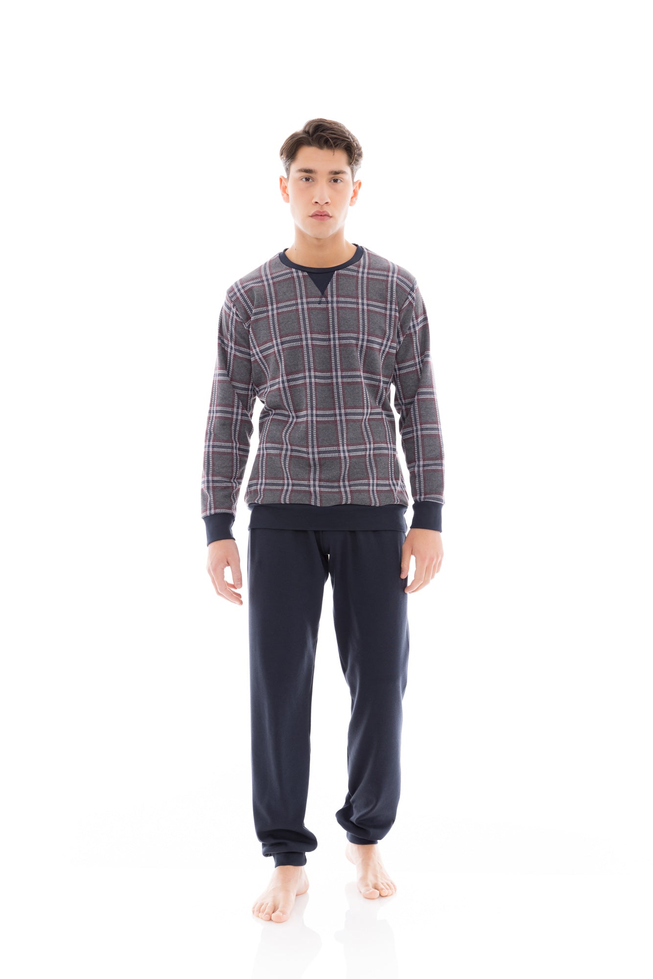 Ulisse - Pyjama Jacquard Grey Plaid