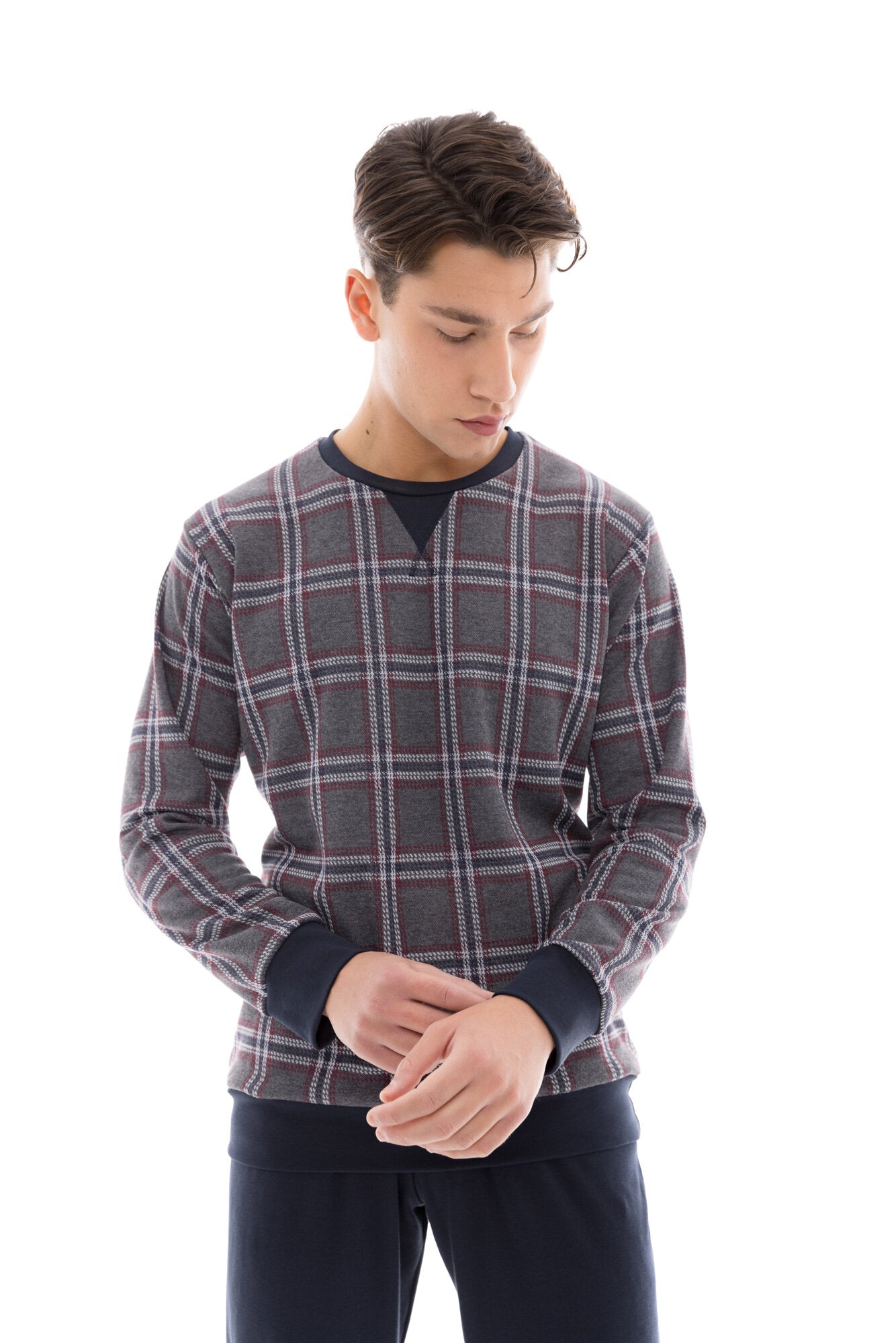 Ulisse - Pyjama Jacquard Grey Plaid