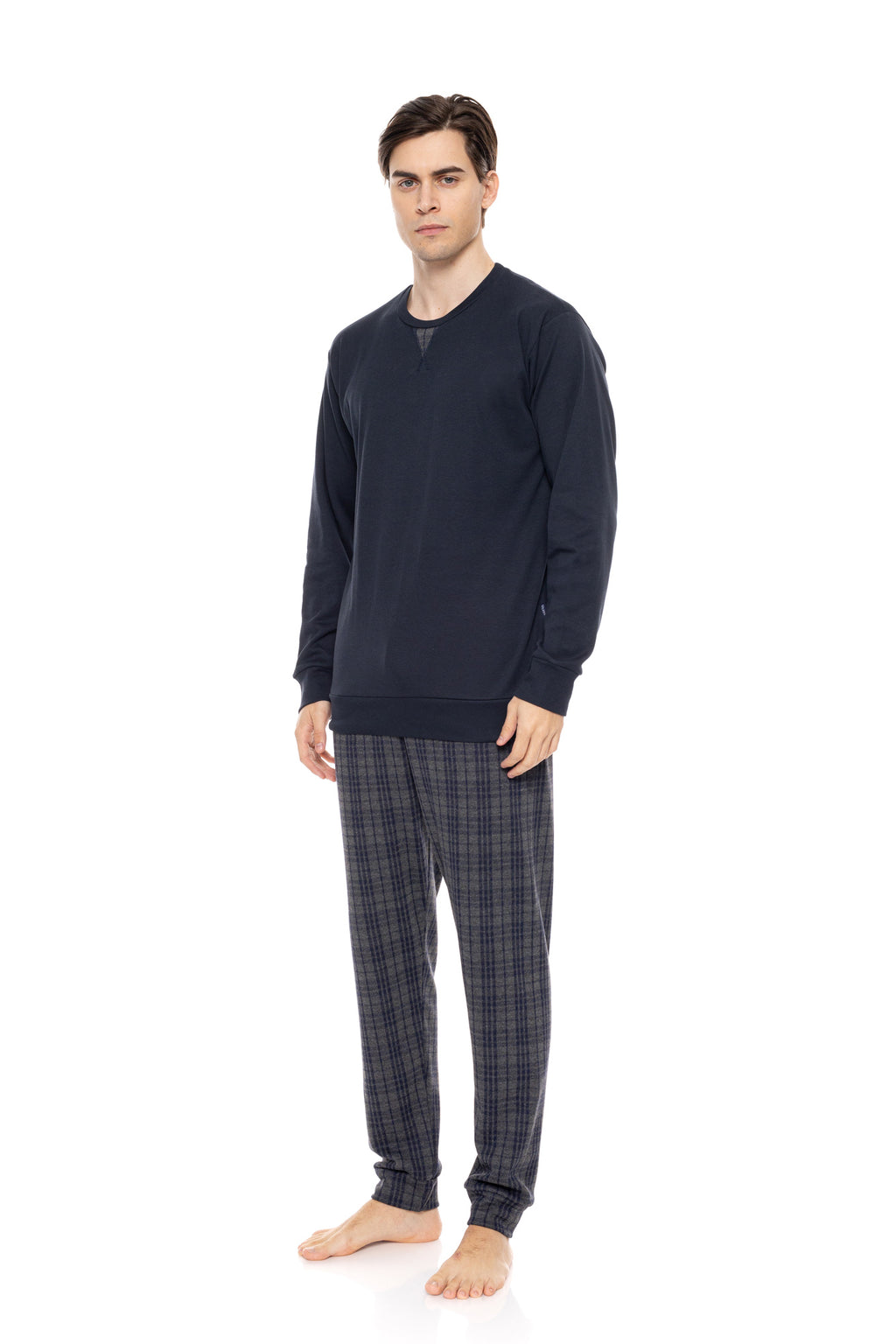 Ulisse - Pyjama Jacquard Blue Grey Plaid