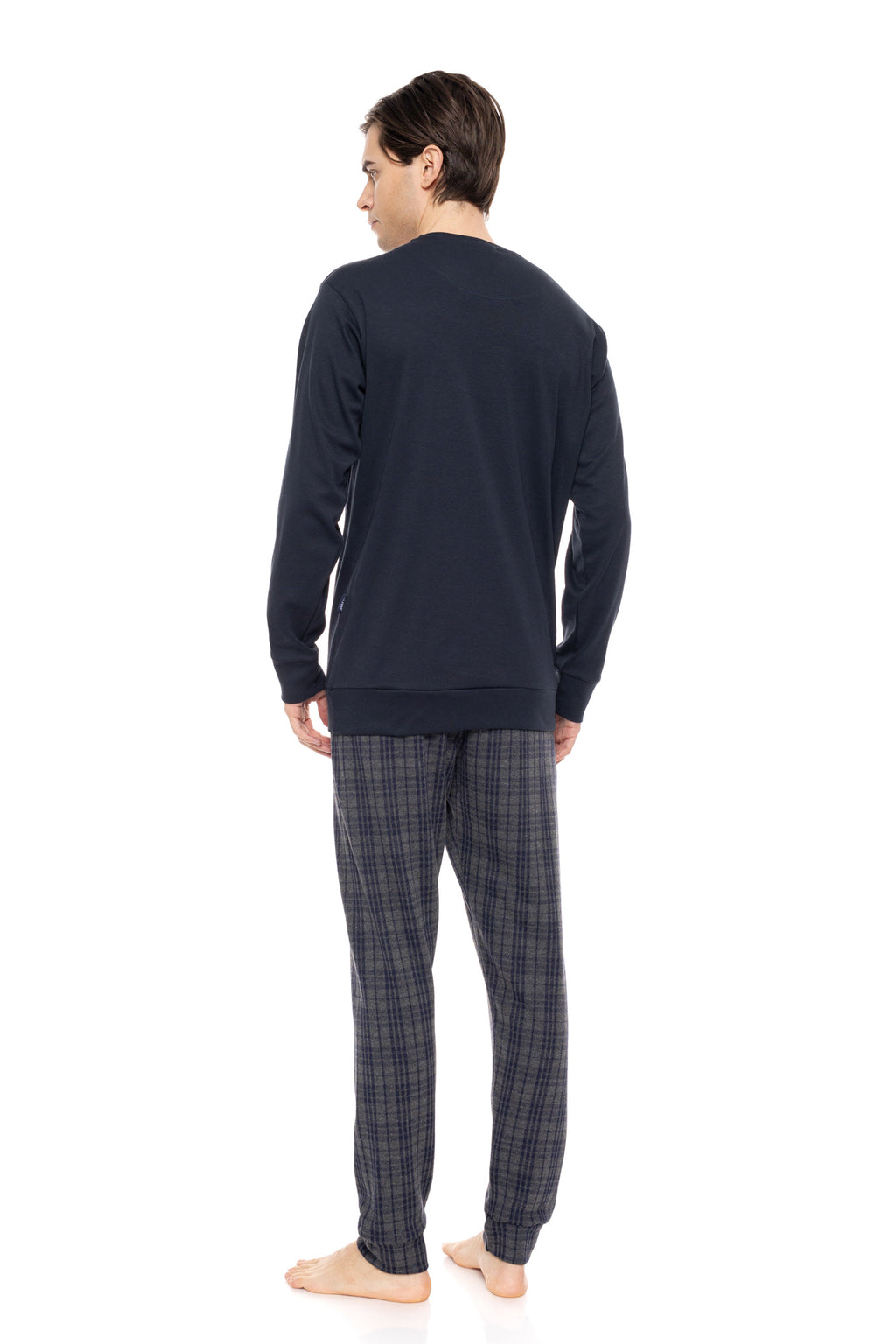 Ulisse - Pyjama Jacquard Blue Grey Plaid
