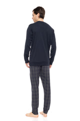 Ulisse - Pyjama Jacquard Blue Grey Plaid