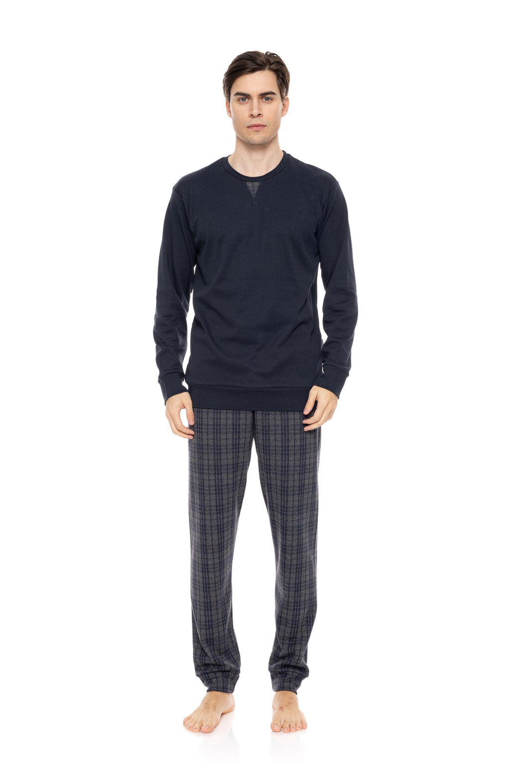 Ulisse - Pyjama Jacquard Blue Grey Plaid