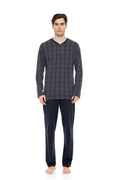 Ulisse - Pyjama Jacquard Blue Grey Plaid