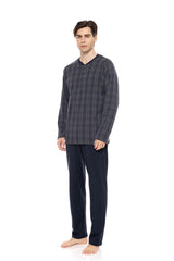 Ulisse - Pyjama Jacquard Blue Grey Plaid