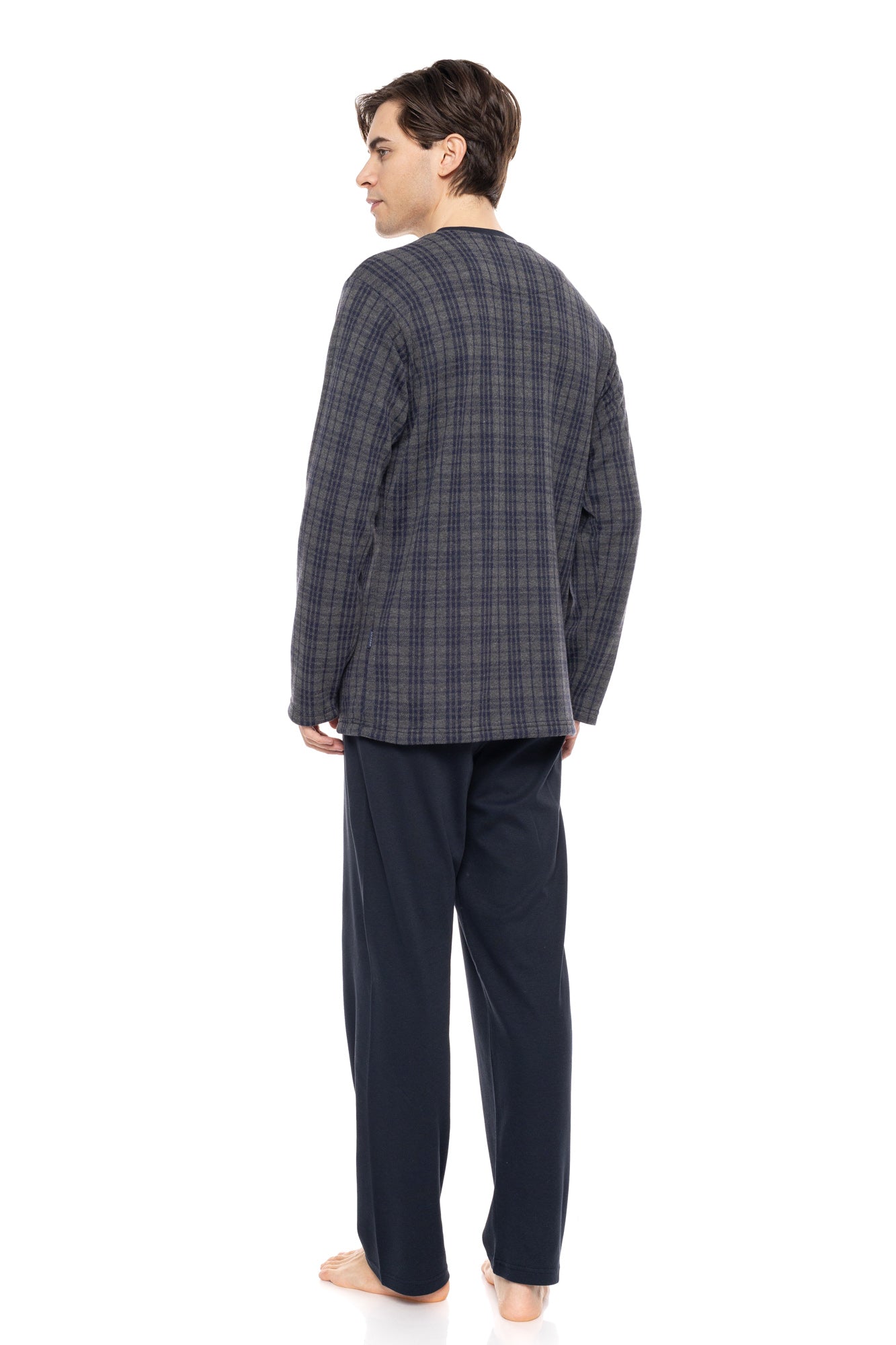Ulisse - Pyjama Jacquard Blue Grey Plaid