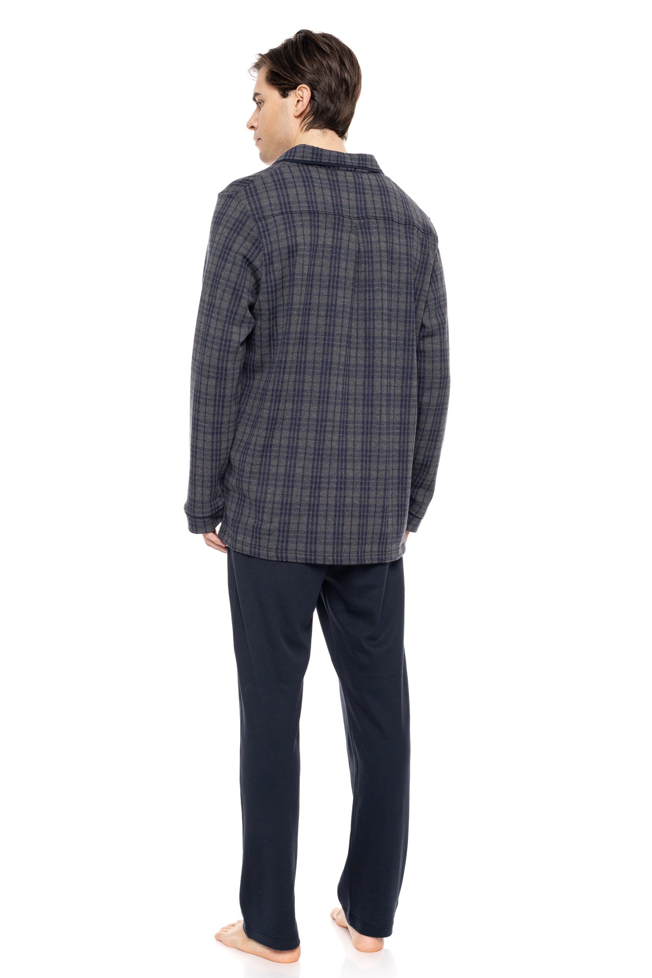 Ulisse - Pyjama Jacquard Blue Grey Plaid