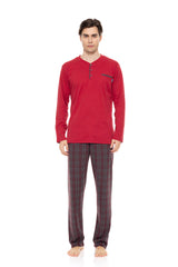 Ulisse - Pyjama Jacquard Bordo Plaid
