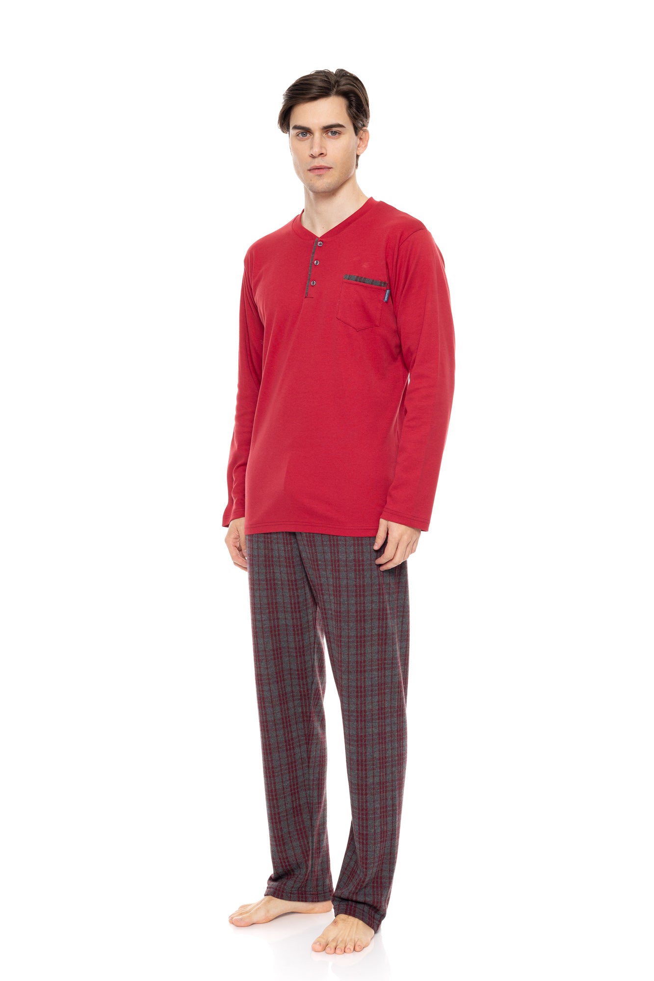 Ulisse - Pyjama Jacquard Bordo Plaid