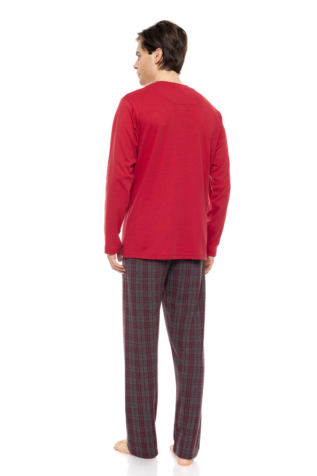 Ulisse - Pyjama Jacquard Bordo Plaid