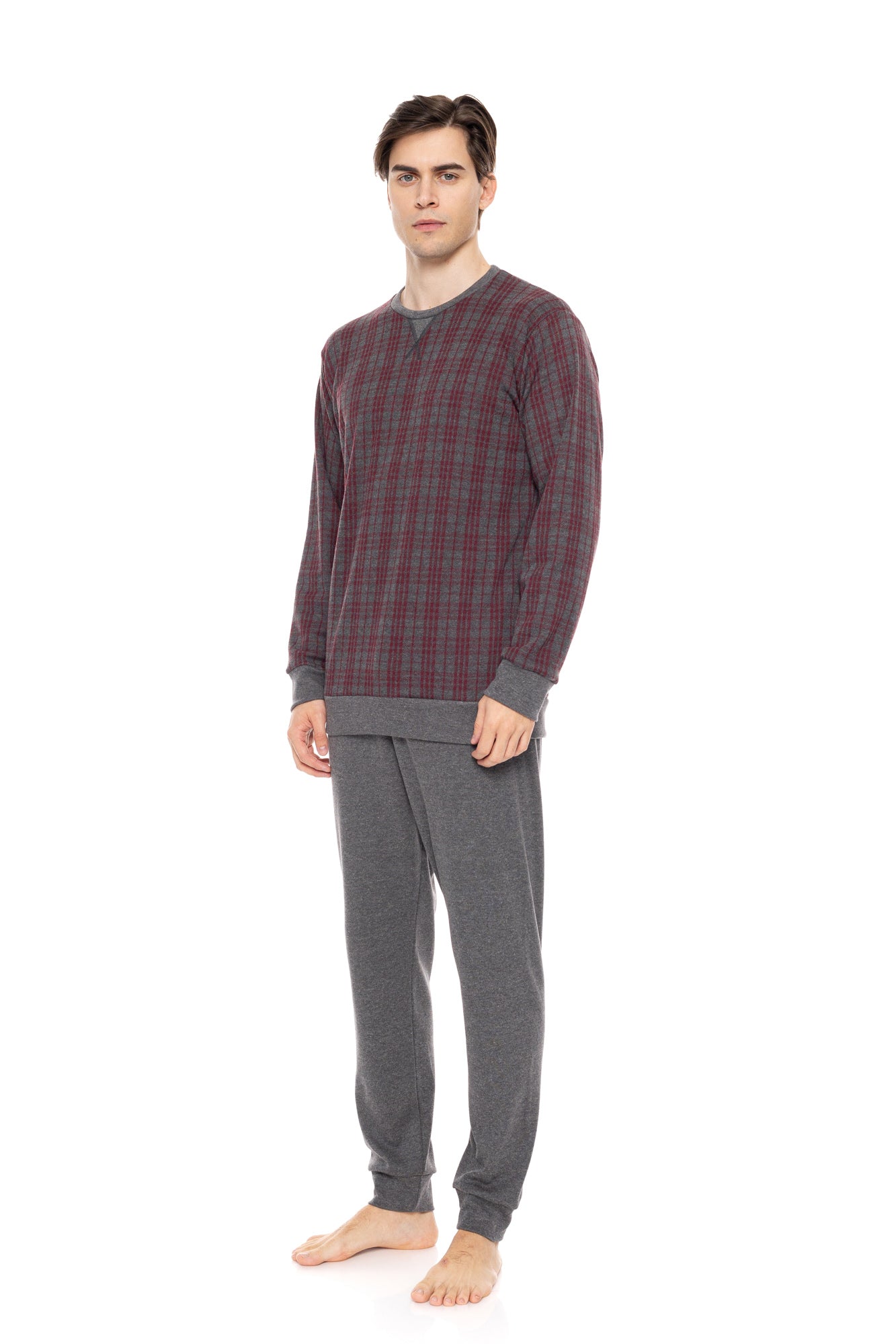 Ulisse - Pyjama Jacquard Bordo Plaid