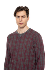 Ulisse - Pyjama Jacquard Bordo Plaid