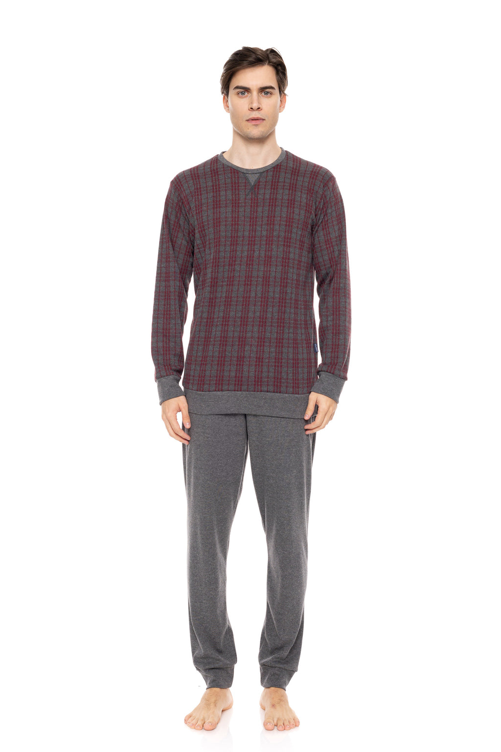 Ulisse - Pyjama Jacquard Bordo Plaid