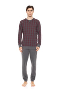 Ulisse - Pyjama Jacquard Bordo Plaid