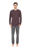 Ulisse - Pyjama Jacquard Bordo Plaid
