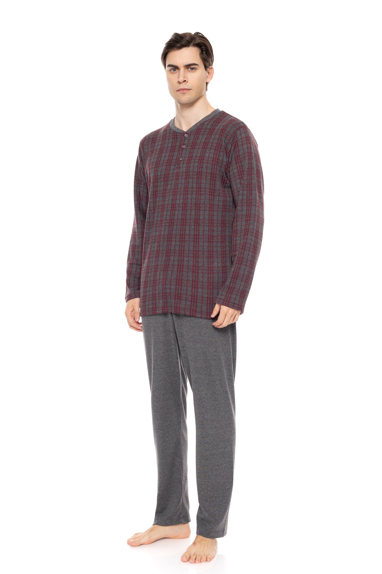 Ulisse - Pyjama Jacquard Bordo Plaid