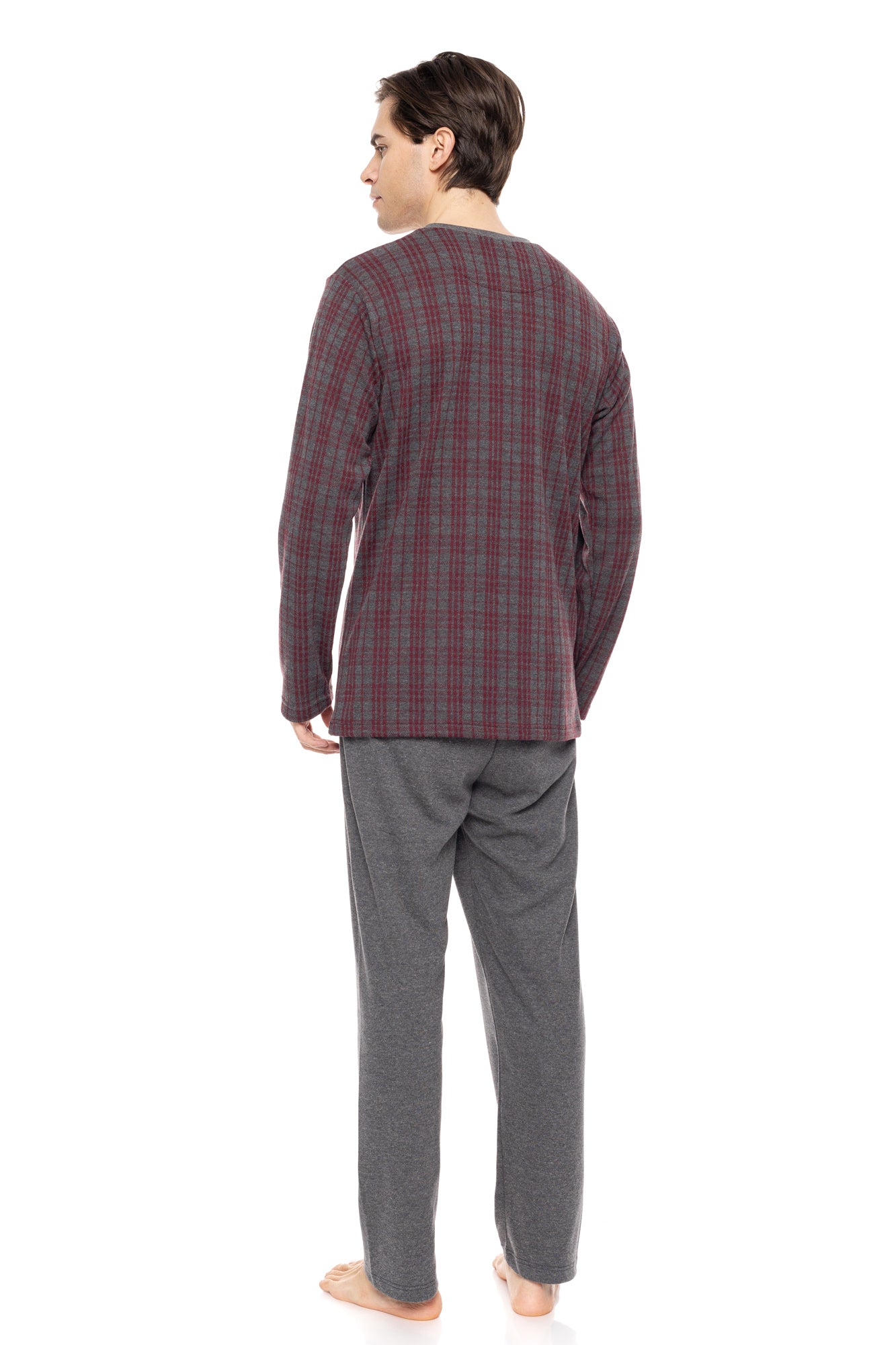 Ulisse - Pyjama Jacquard Bordo Plaid