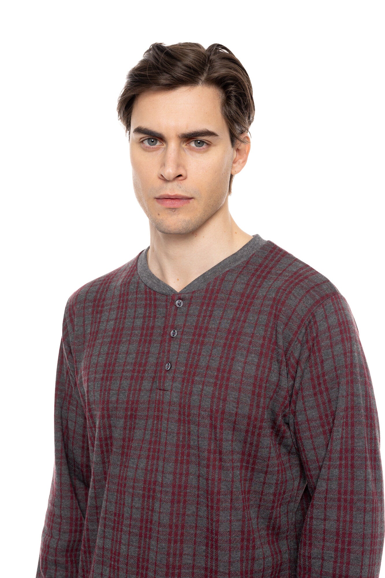 Ulisse - Pyjama Jacquard Bordo Plaid